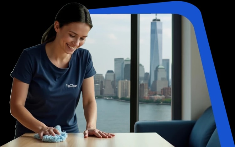 MyClean Professional house cleaner cleaning a table in New Jersey